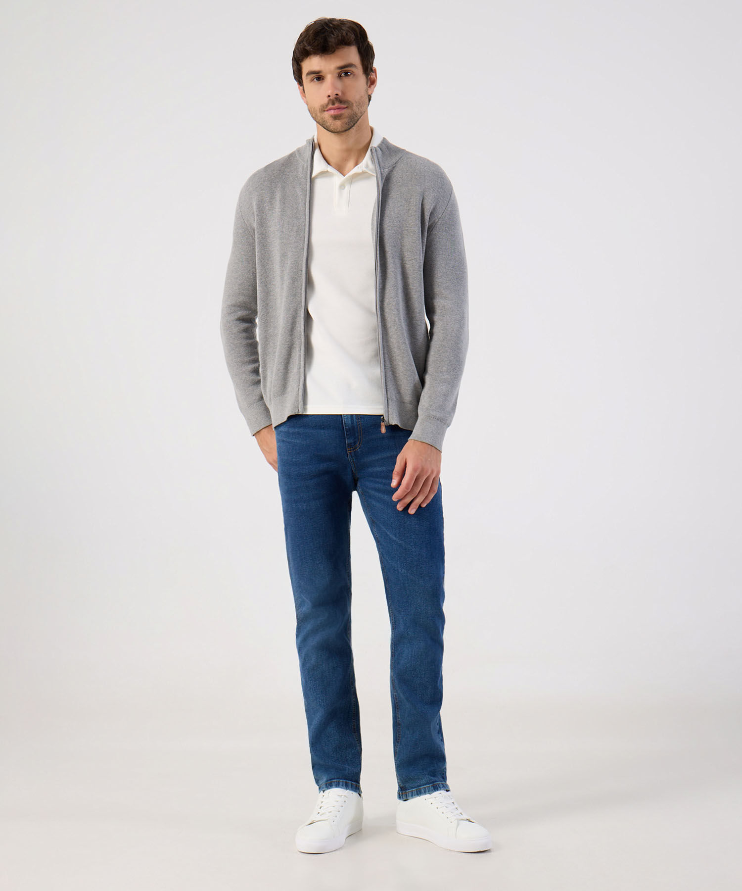 Jeans Regular Con Cinco Bolsillos Para Hombre