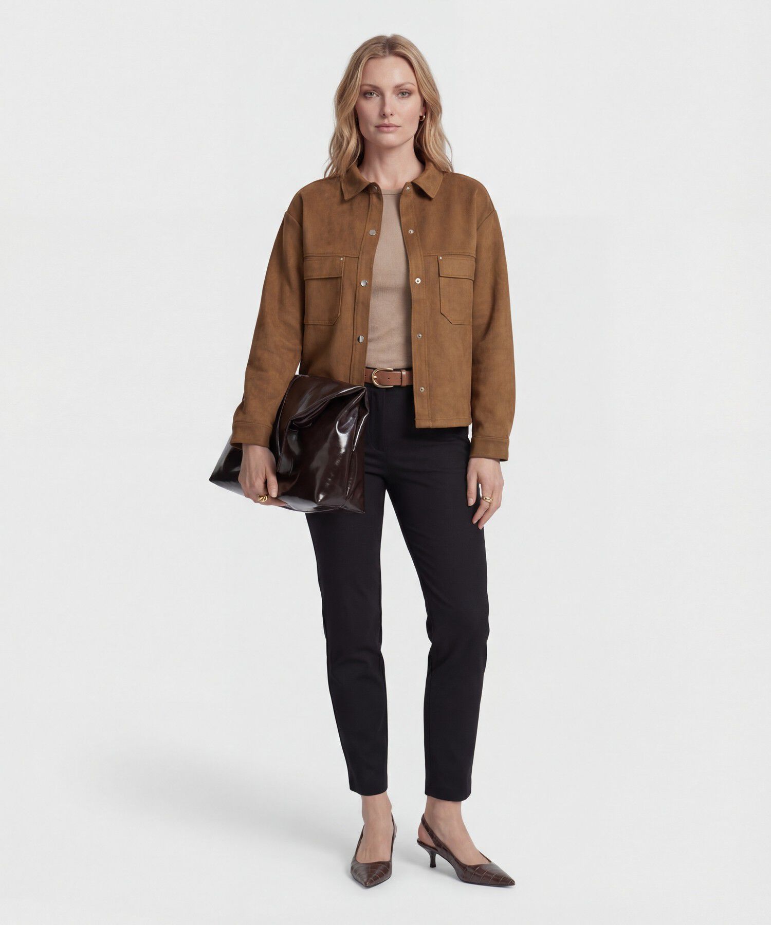 Pantal&oacute;n Unicolor Tipo Chino Para Mujer