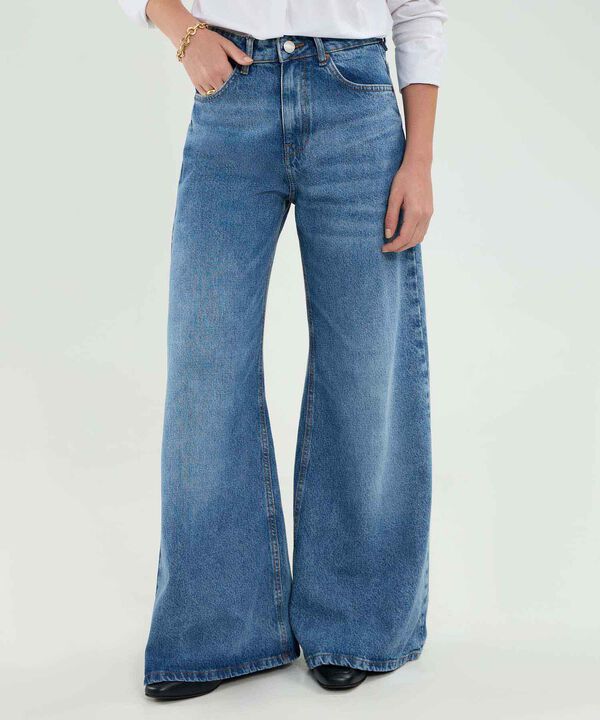 Jean Extra Wide Leg Tono Azul Medio image number null