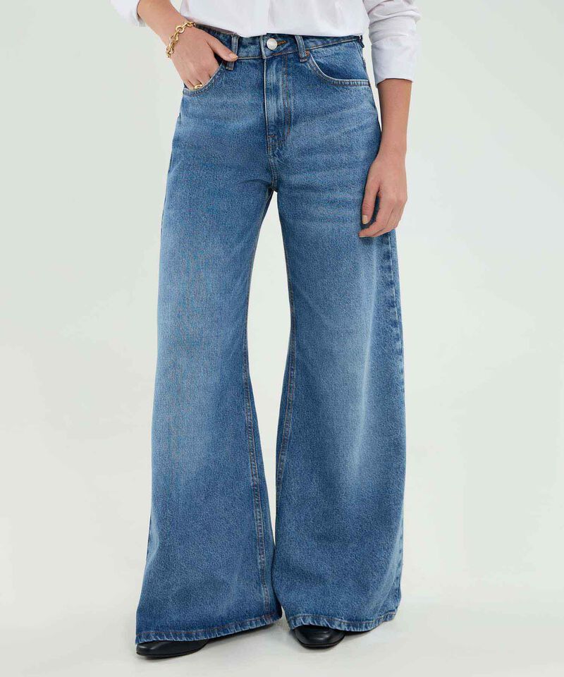 Jean Extra Wide Leg Tono Azul Medio