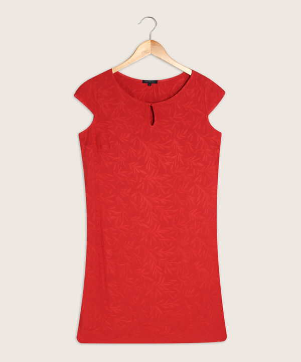 Vestido Unicolor Manga Corta