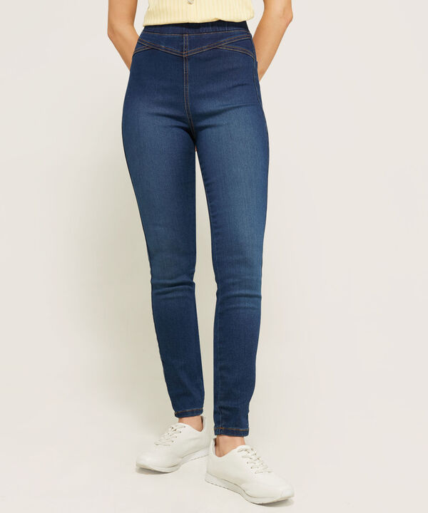 Jegging Tiro Alto Tono Oscuro