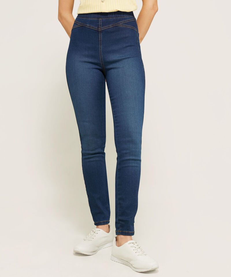 Jegging Tiro Alto Tono Oscuro