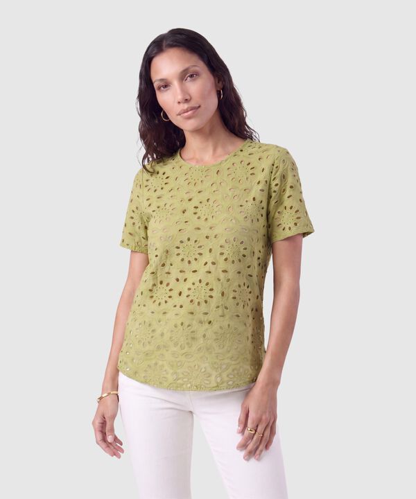 Blusa Con Perforaciones Detalladas Para Mujer image number null