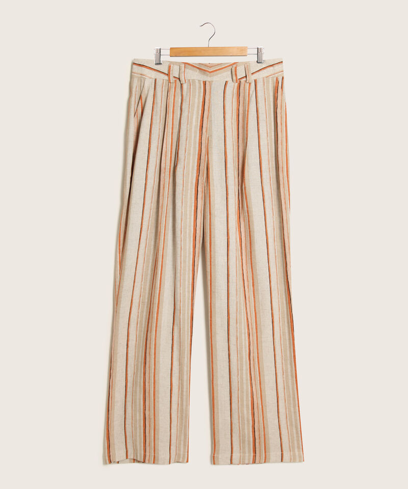 Pantalon Palazzo En Lino