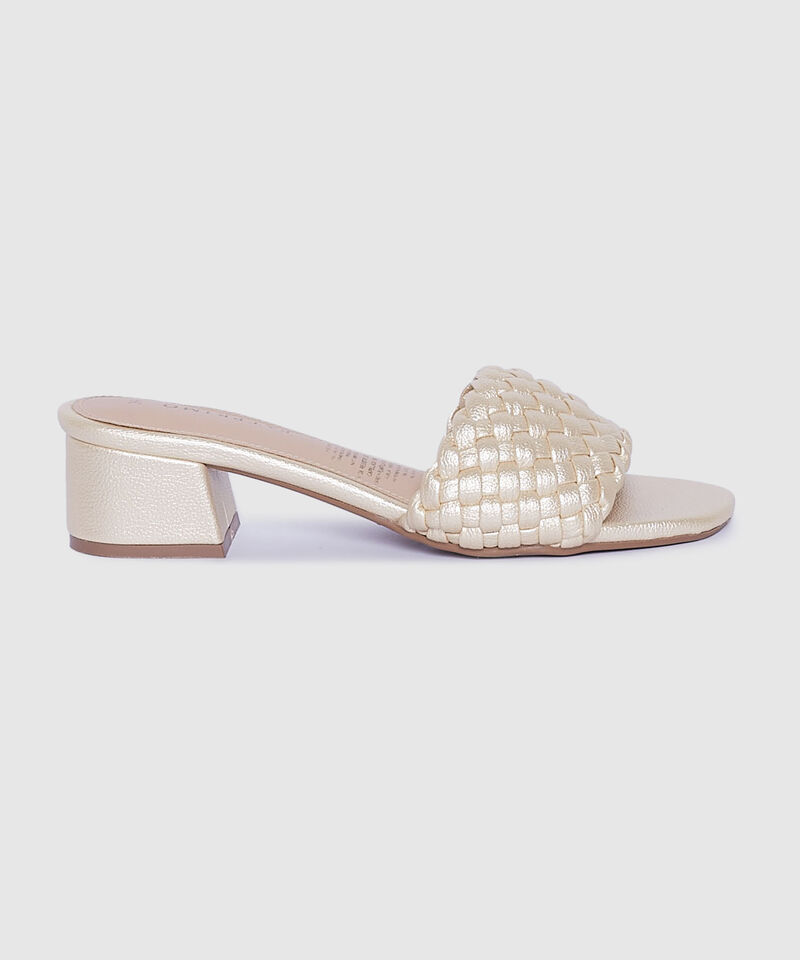 Sandalias Tejidas Metalizadas