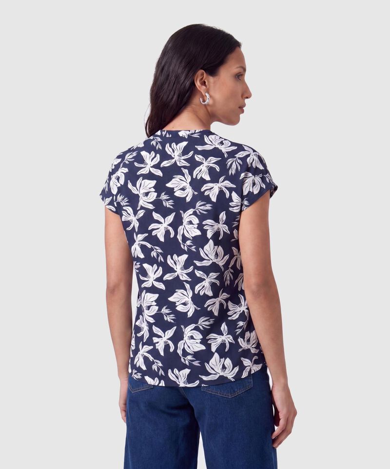 Camiseta Manga Casquillo Escote V Mujer
