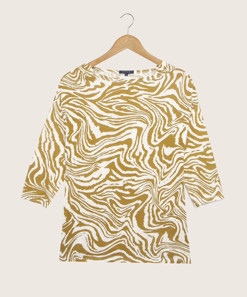 Camiseta Con Detalle En Hombros Manga 3/4