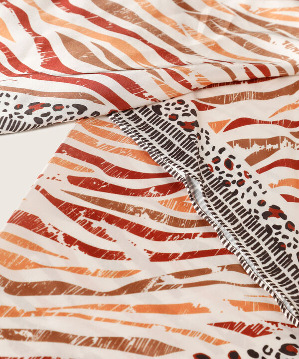 Bufanda Pañoleta Estampada En Satin Diseño Animal Print
