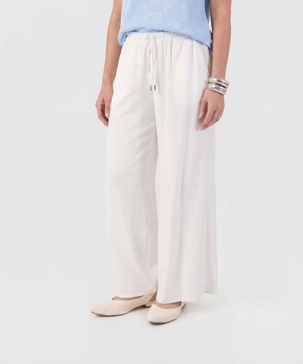 Pantal&oacute;n Fluido Con Cintura El&aacute;stica Para Mujer