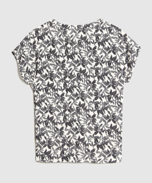 Blusa Escotada Estampado Botánico image number null