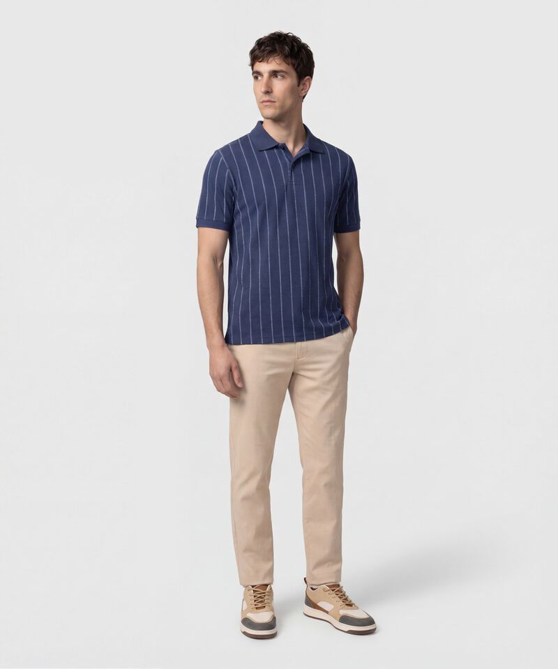 Polo Con Rayas Verticales Para Hombre