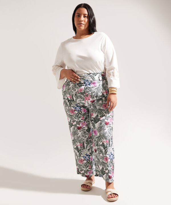 Pantalón Culotte con Estampado