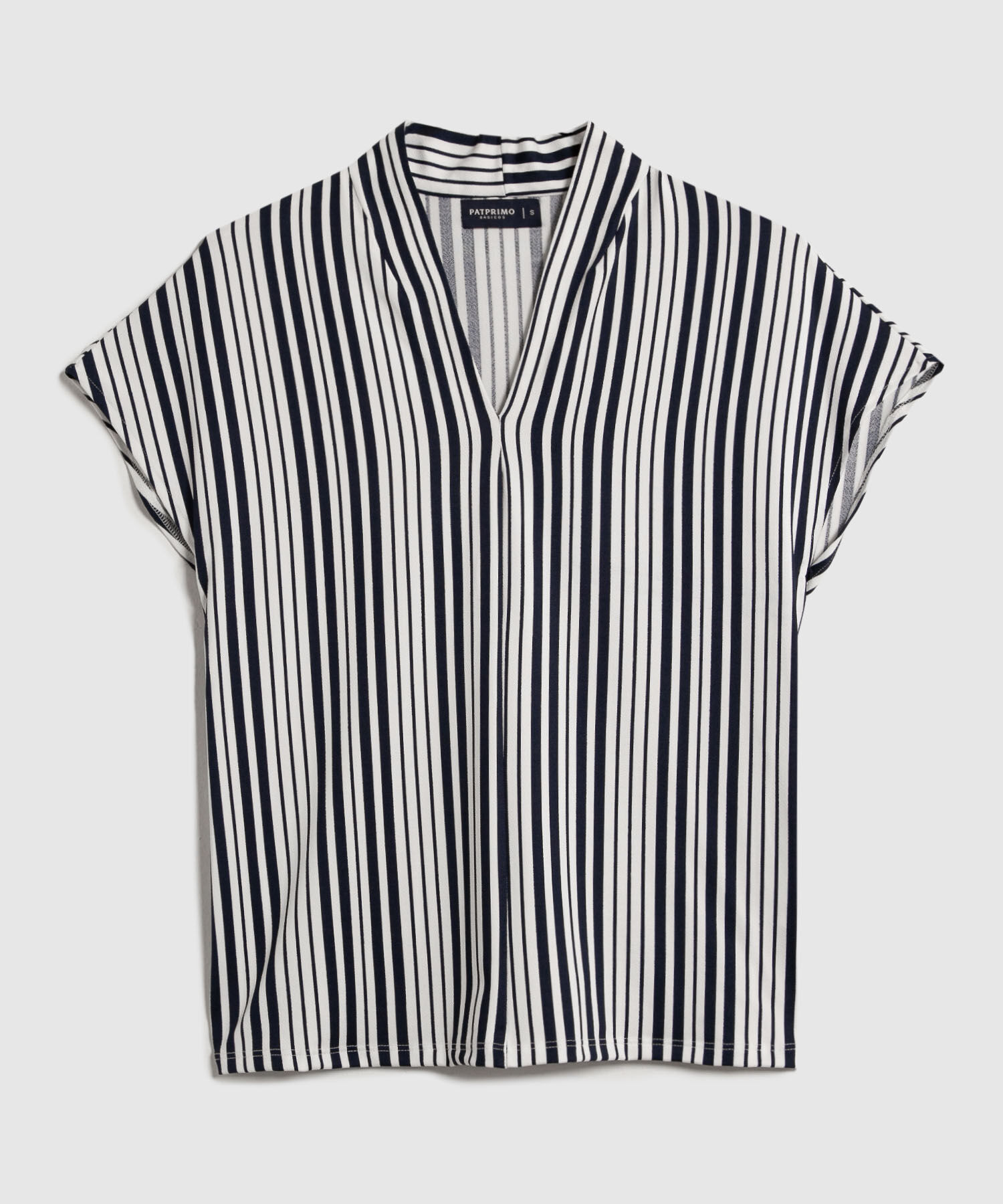Camiseta a Rayas Escote en V