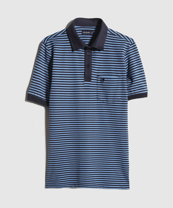 Polo Preteñida Cuello Maquina Con Bolsillo