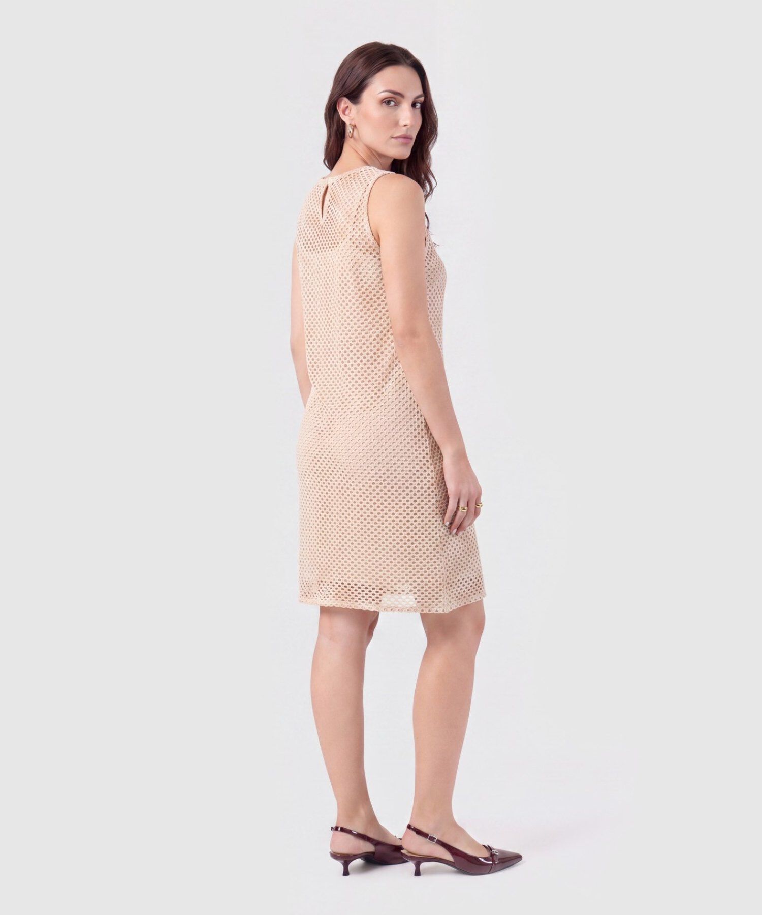 Vestido Corto Calado Para Mujer