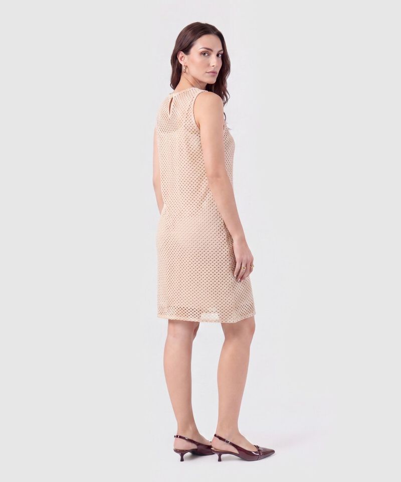 Vestido Corto Calado Para Mujer