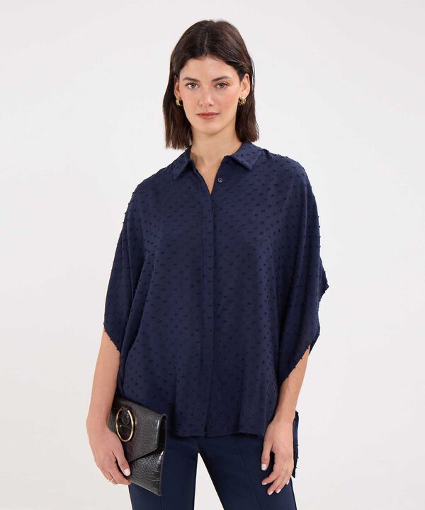 Camisa con Lunares en Tela image number null