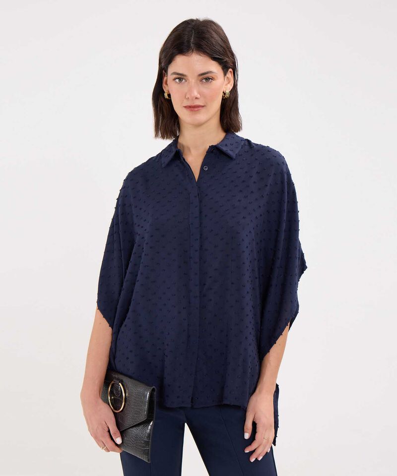 Camisa con Lunares en Tela