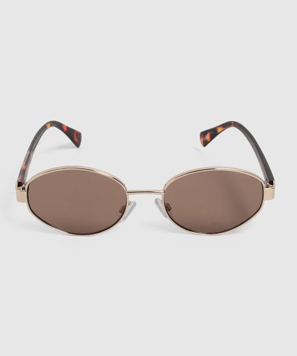 Gafas De Sol Ovaladas Met&aacute;licas Para Mujer image number null