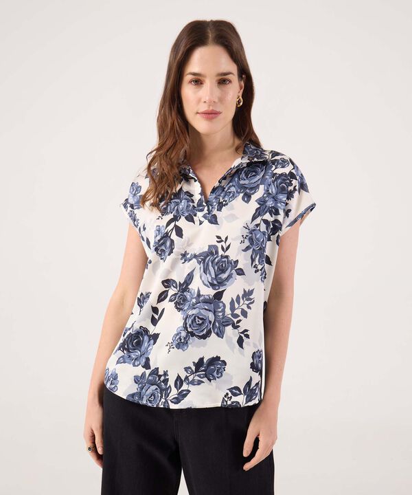 Blusa Con Estampado Floral  image number null