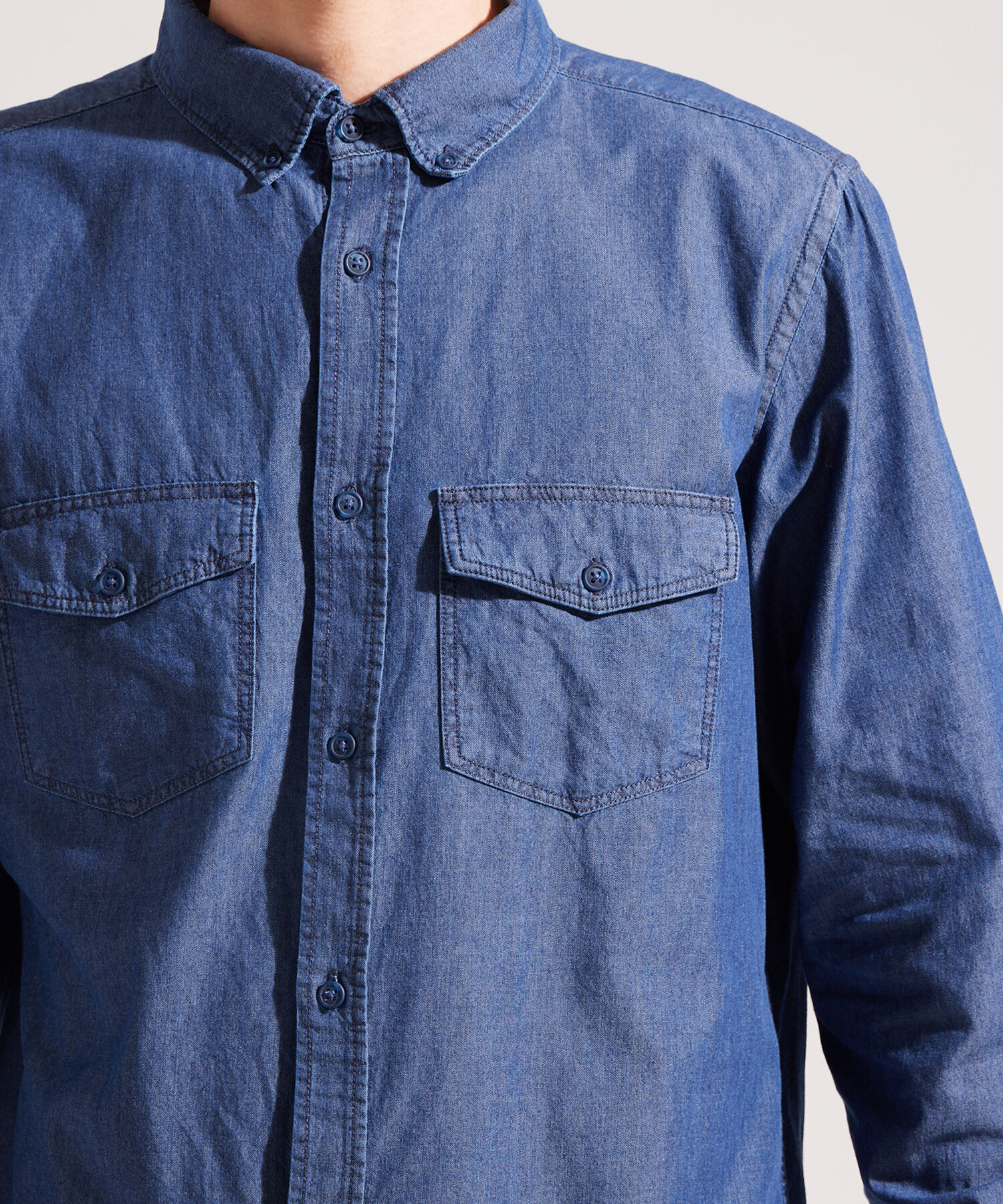 Camisa Slim Fit Tono Azul Oscuro