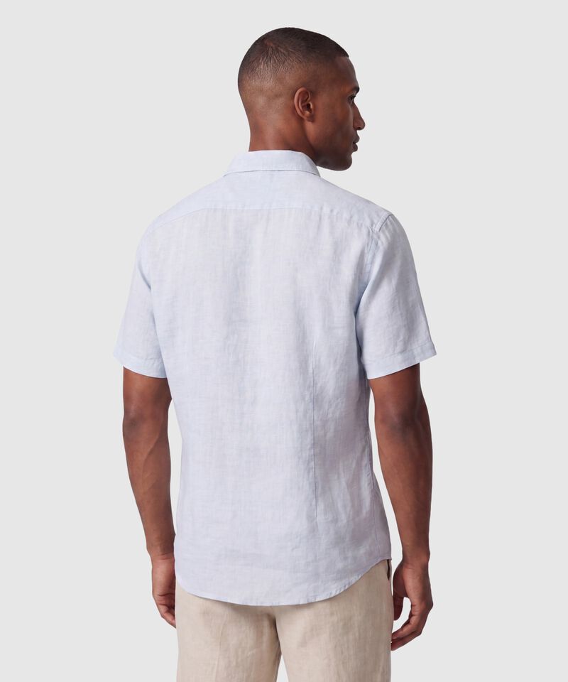 Camisa Manga Corta Con Cuello Mao Para Hombre