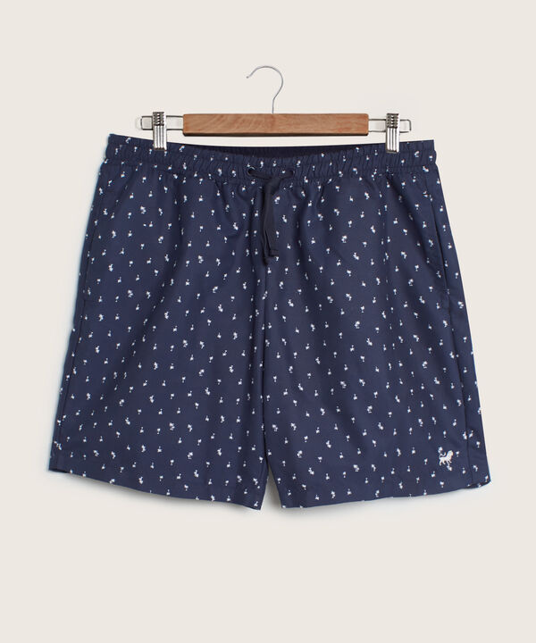 Bermuda Bañadora Estampada Tejido Plano