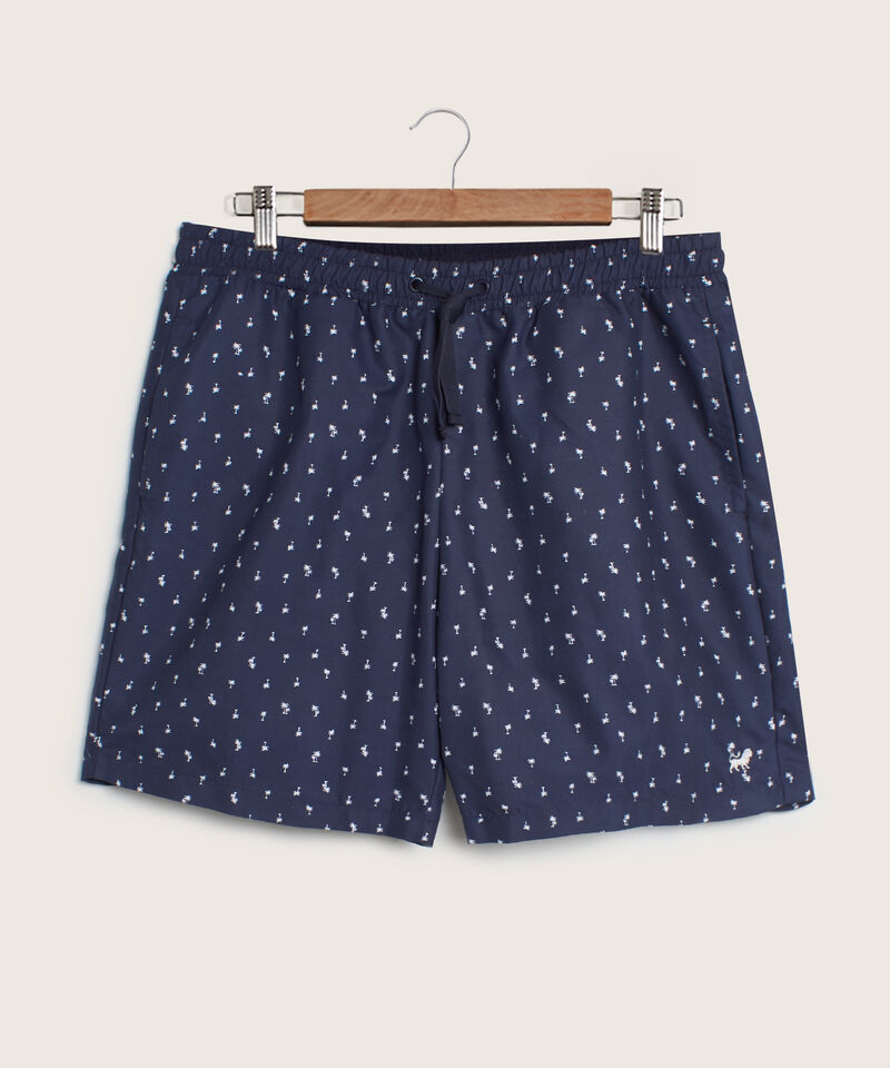 Bermuda Bañadora Estampada Tejido Plano