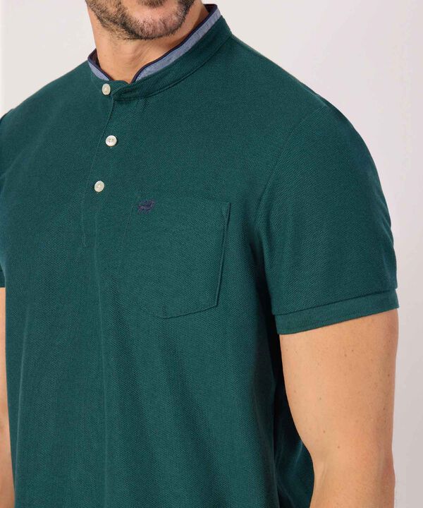 Polo Unicolor Con Bolsillo 