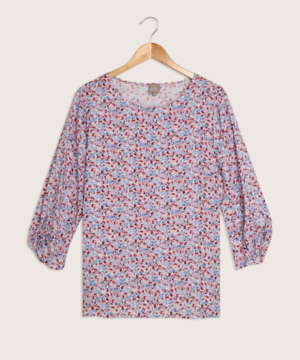 Blusa Estampada Manga Tres Cuartos