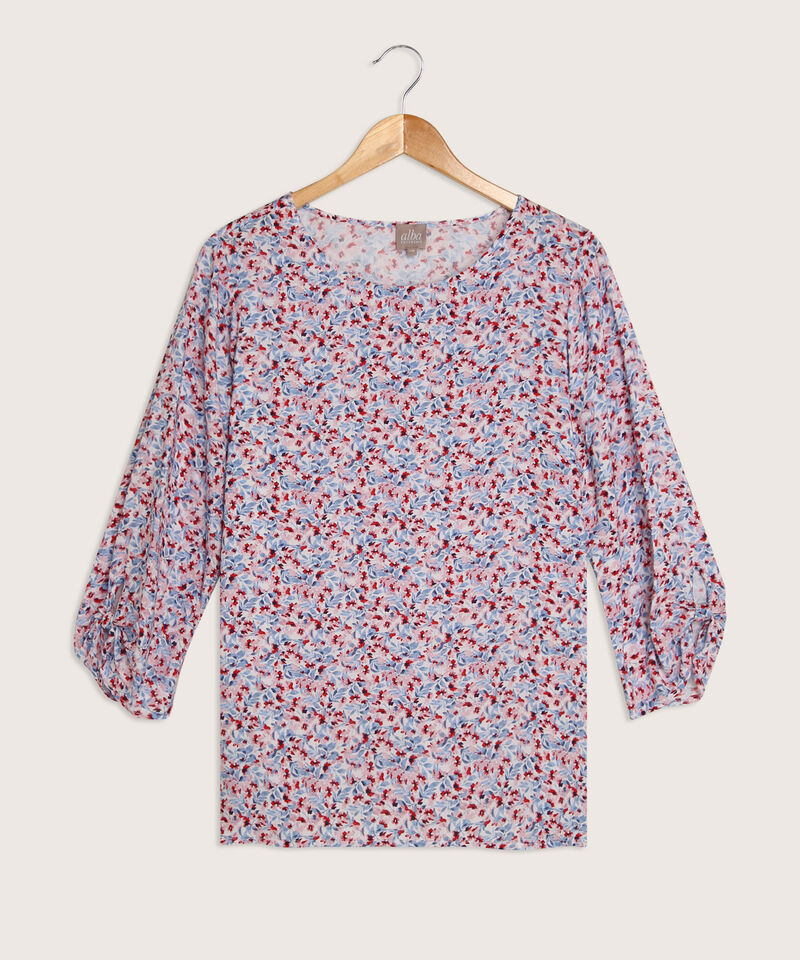 Blusa Estampada Manga Tres Cuartos