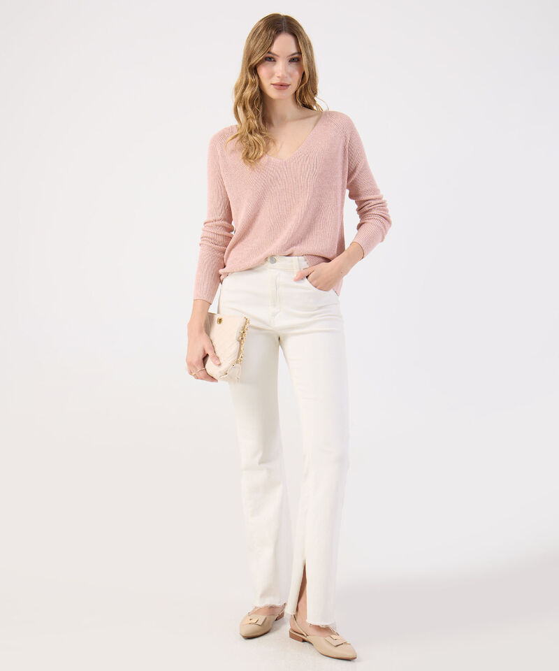 Saco Fino Tejido Cuello V Elegante Para Mujer