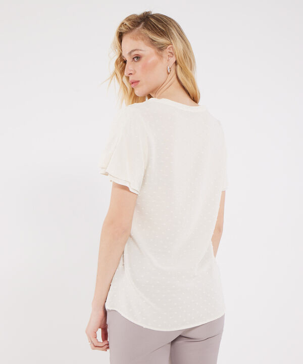 Blusa Unicolor Cuello Mao Con Escote V
