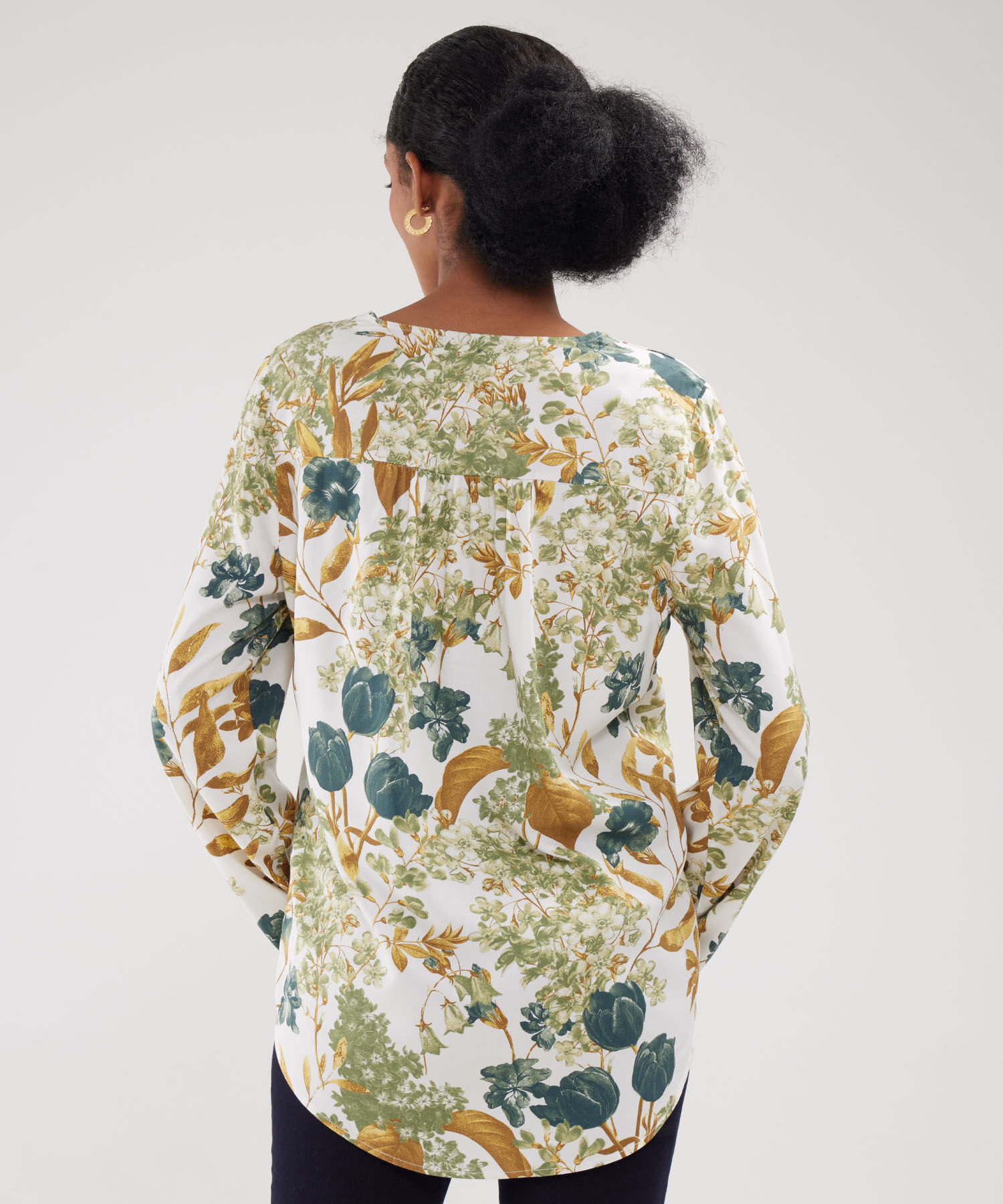 Blusa Estampada Escote V