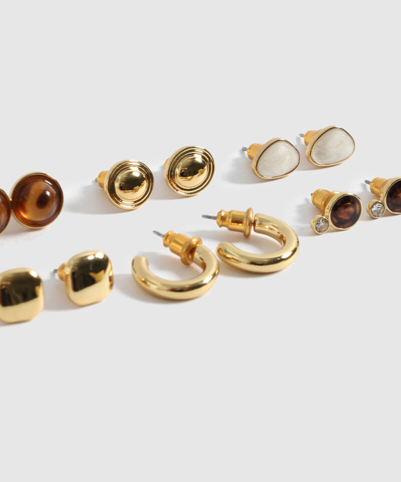 Set X6 Aretes Variados Mujer