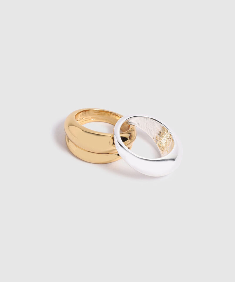 Set de Anillos Gruesos tipo Sello Para Mujer