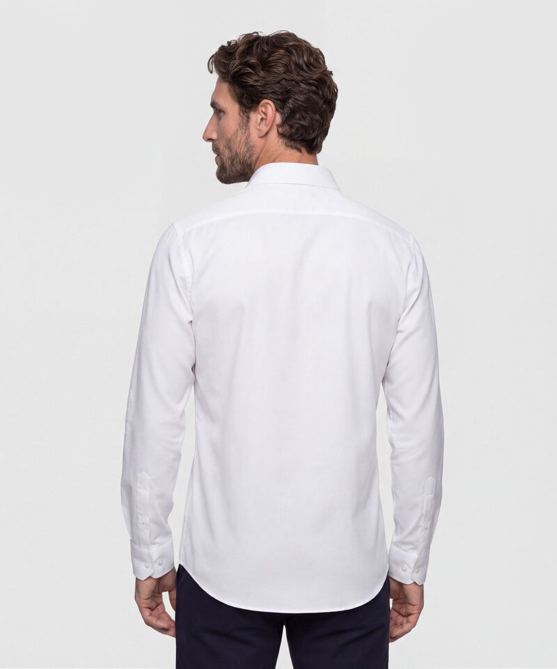 Camisa Non Iron Manga Larga Sin Bolsillo