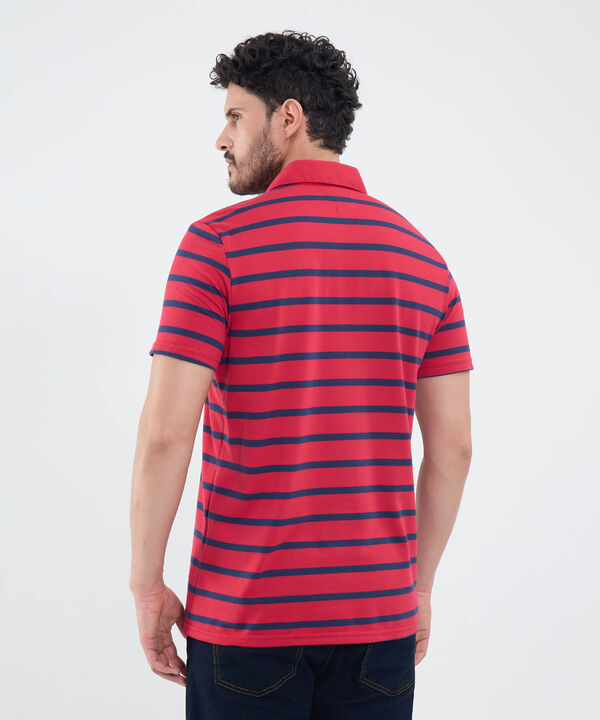 Polo Cuello Duro con Franjas