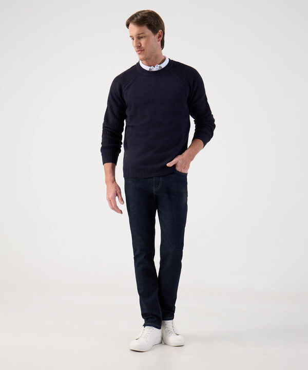 Suéter de Punto Liso con Manga Ranglan Para Hombre image number null