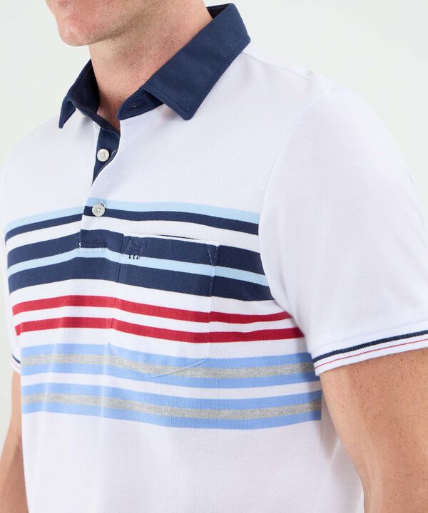 Polo Cuello Máquina Preteñida Con Bolsillo Para Hombre image number null