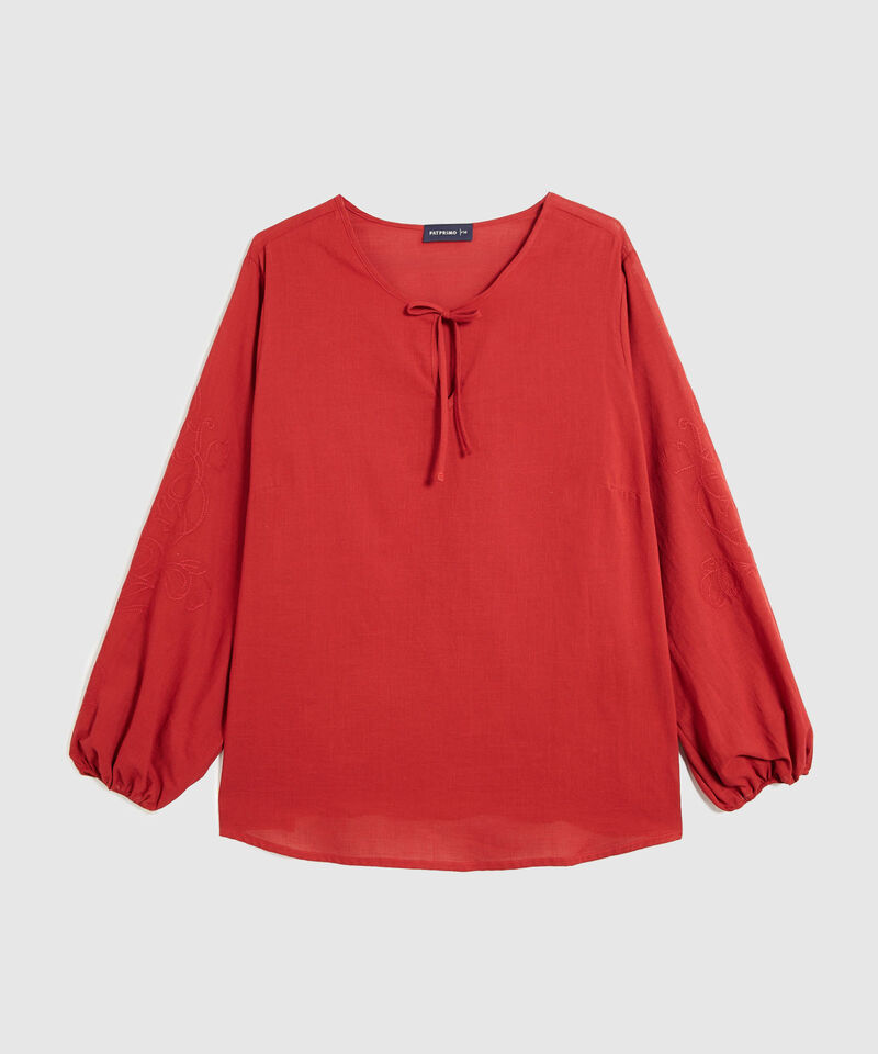 Blusa Bordada Con Cordon Para Mujer
