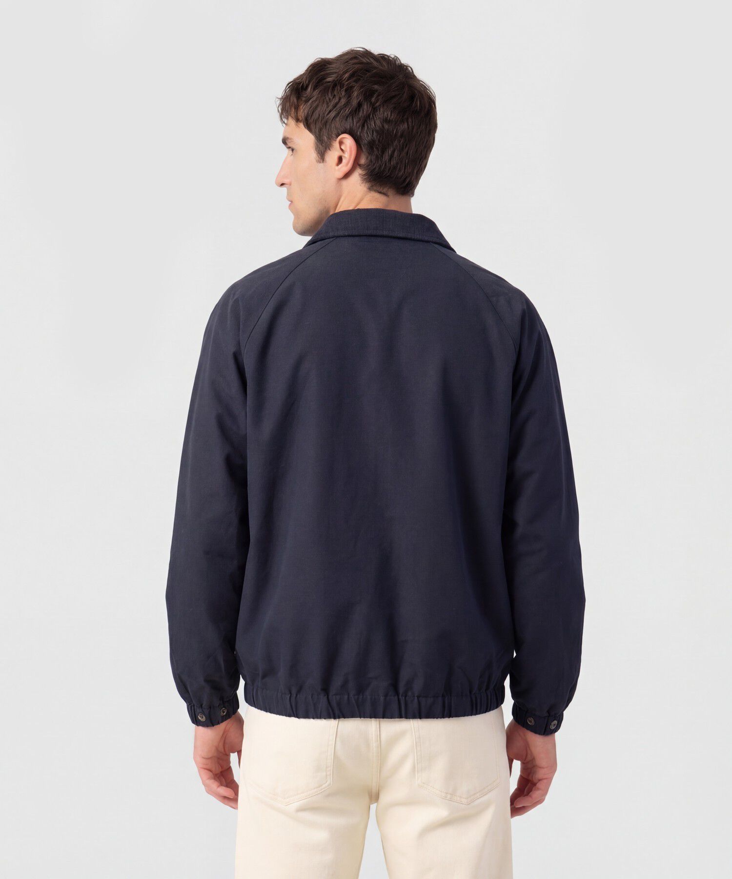 Chaqueta Harrington Con Cuello De Pana