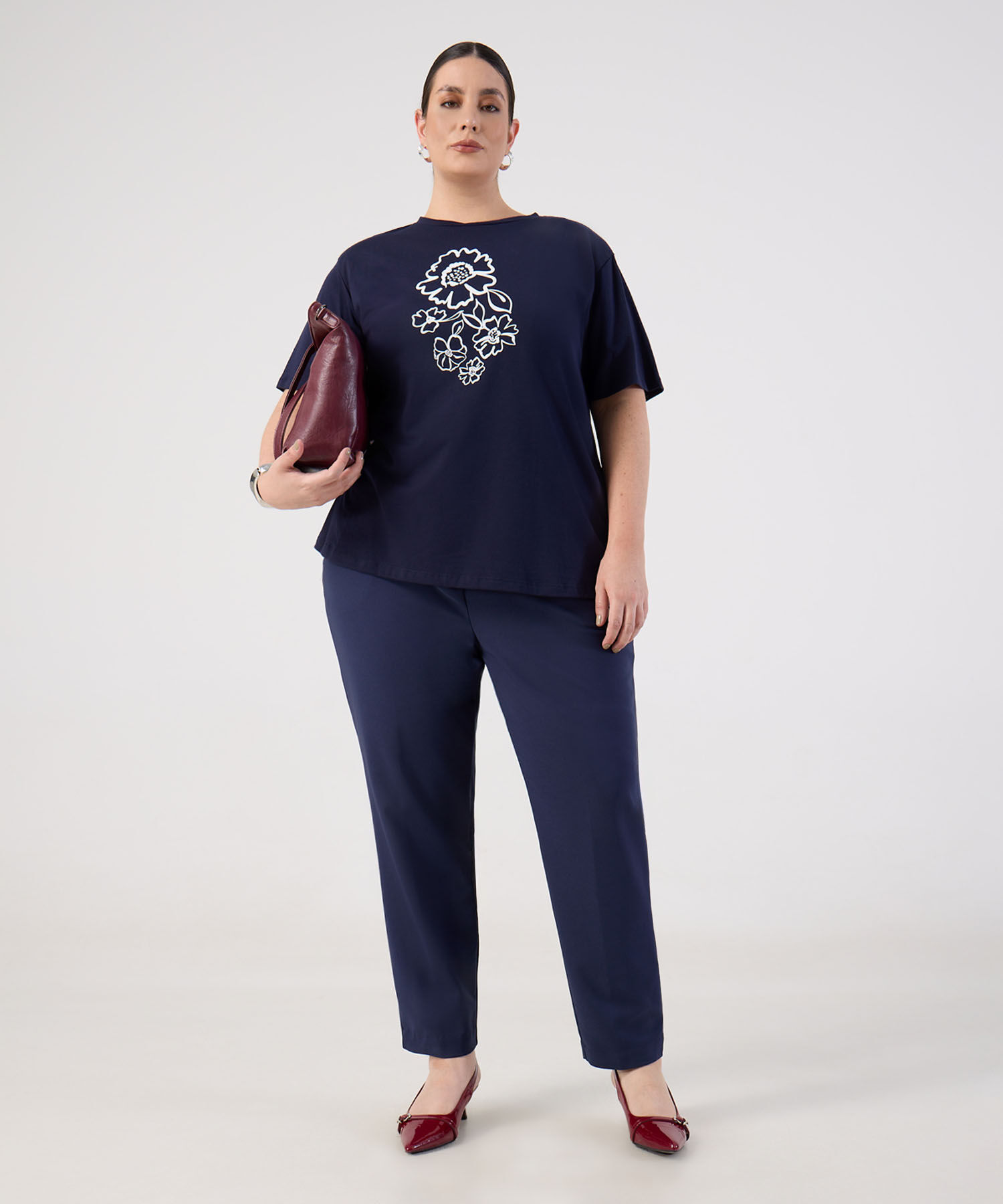 Pantal&oacute;n Clasico Unicolor para Mujer Curvy