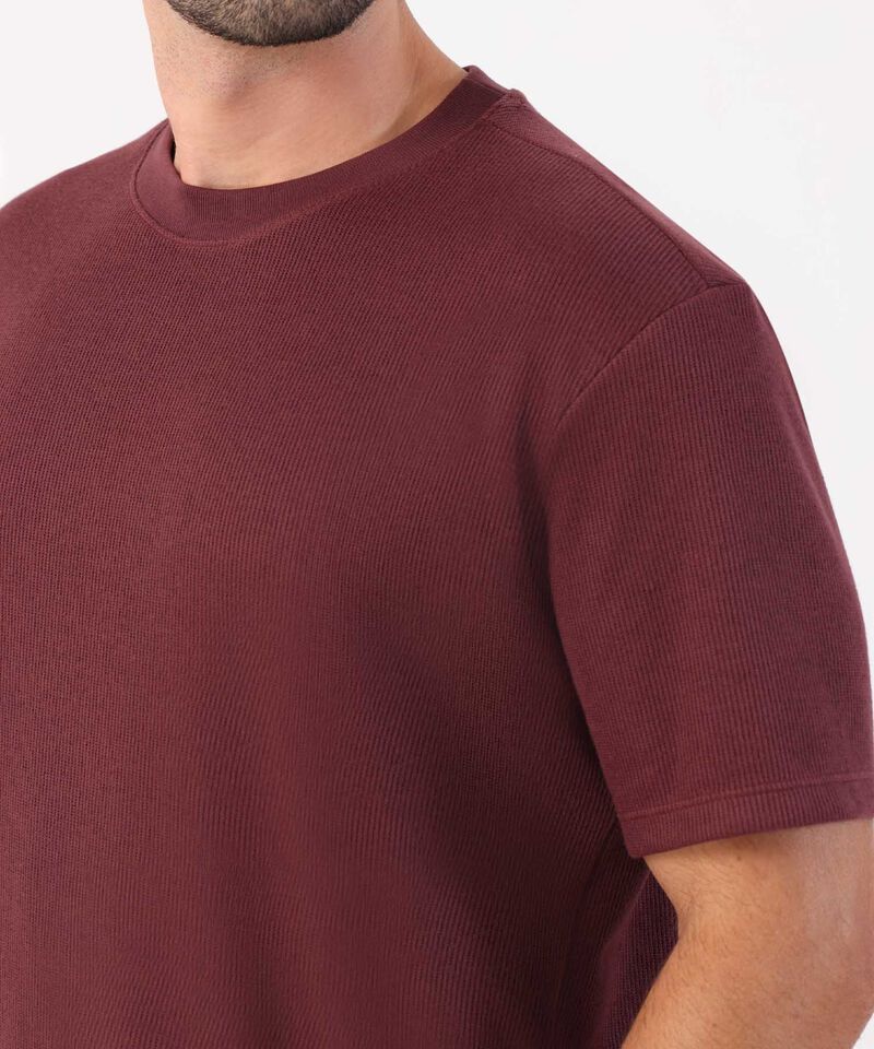 Camiseta Texturizada De Cuello Redondo Para Hombre