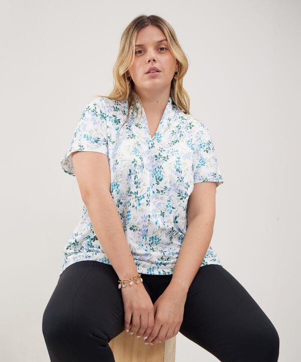 Camiseta Estampada Con Prense En Frente