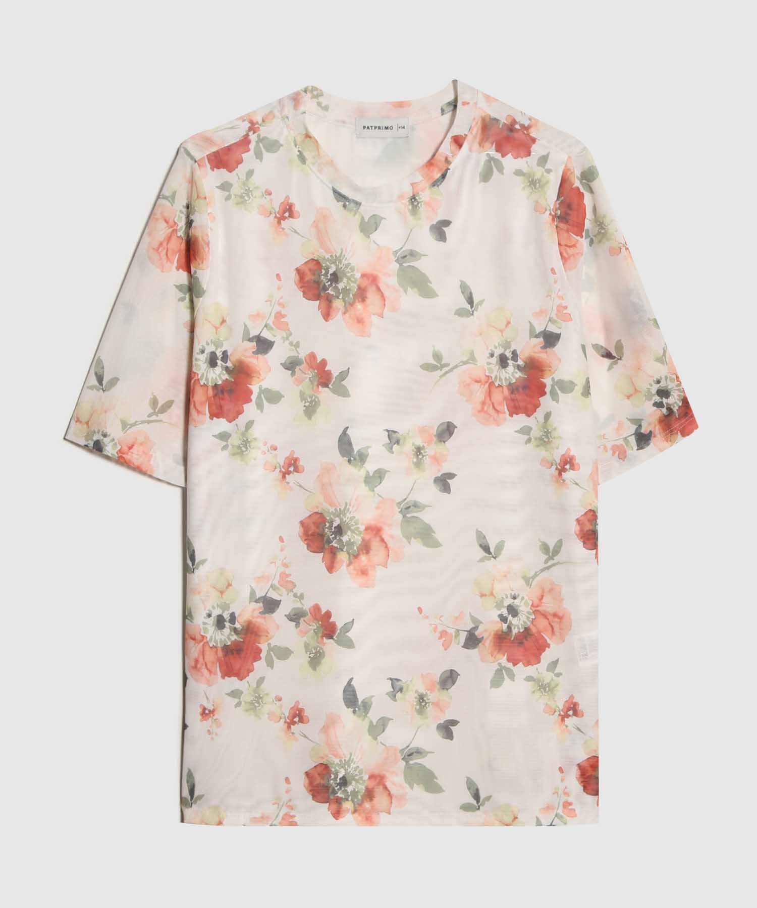 Camiseta Estampada en Mesh