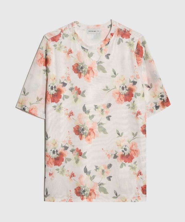 Camiseta Estampada en Mesh