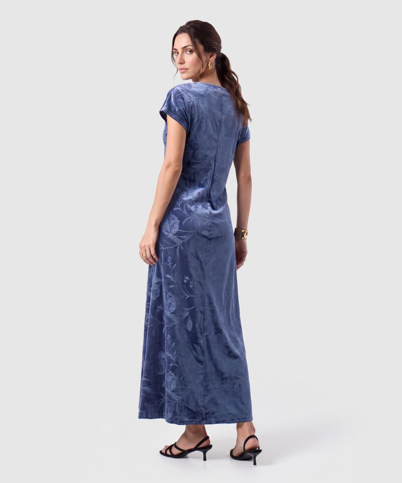 Vestido Largo Manga Sisa Para Mujer