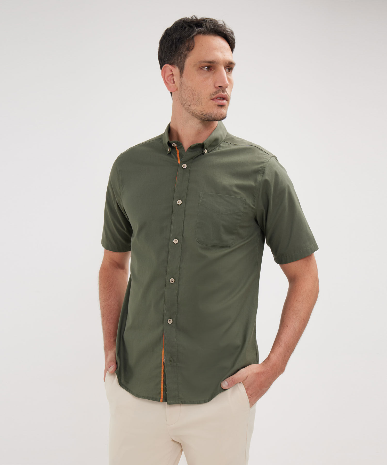 Camisa Manga Corta Unicolor